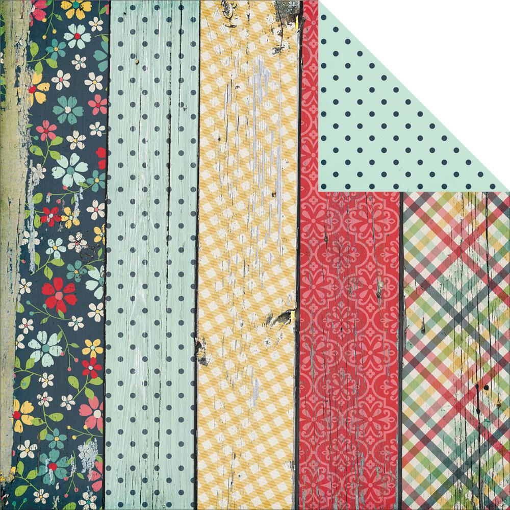 Двусторонняя бумага Simple Stories "Homespun", #3 (SS86)