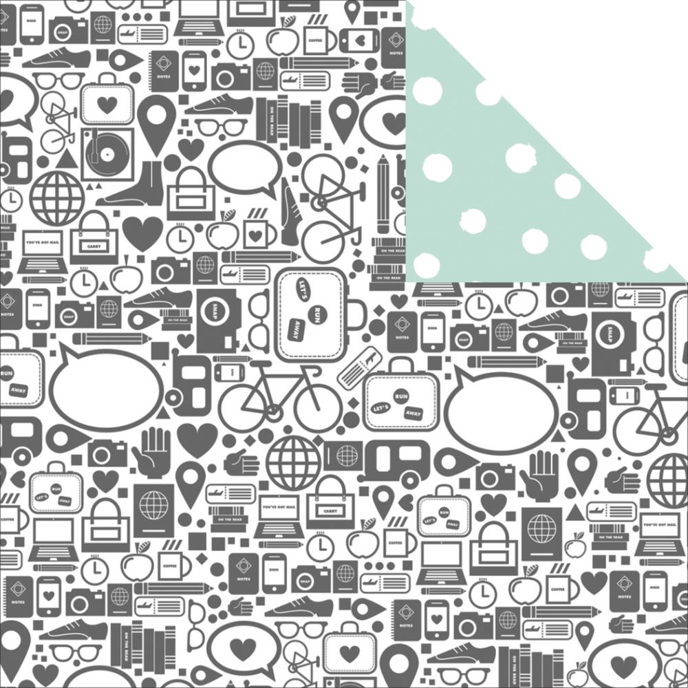 Двусторонняя бумага Studio Calico "Wanderlust",etc. (SC35)