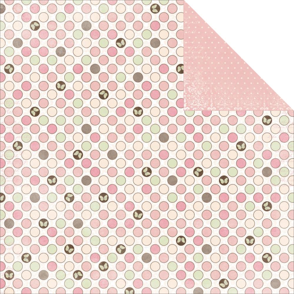 Двусторонняя бумага для скрапбукинга Bo Bunny "Primrose" Dot (Bob295)