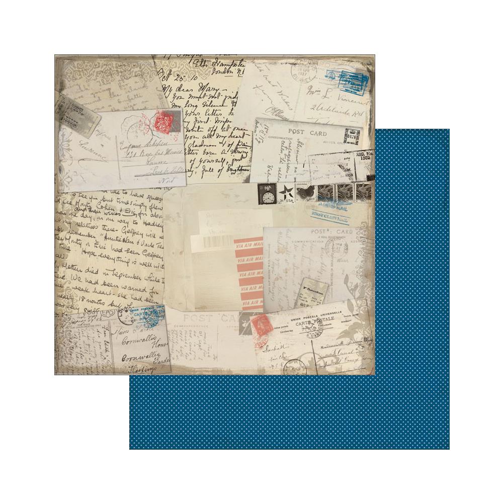 Двусторонняя бумага для скрапбукинга Authentique "Abroad",Memo (AU70)