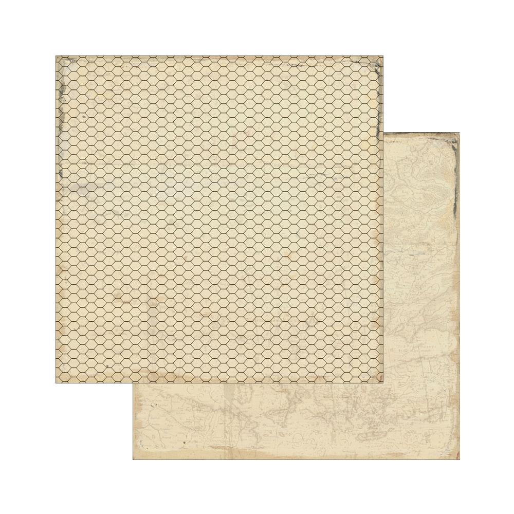 Двусторонняя бумага для скрапбукинга Authentique "Abroad", Away (AU77)