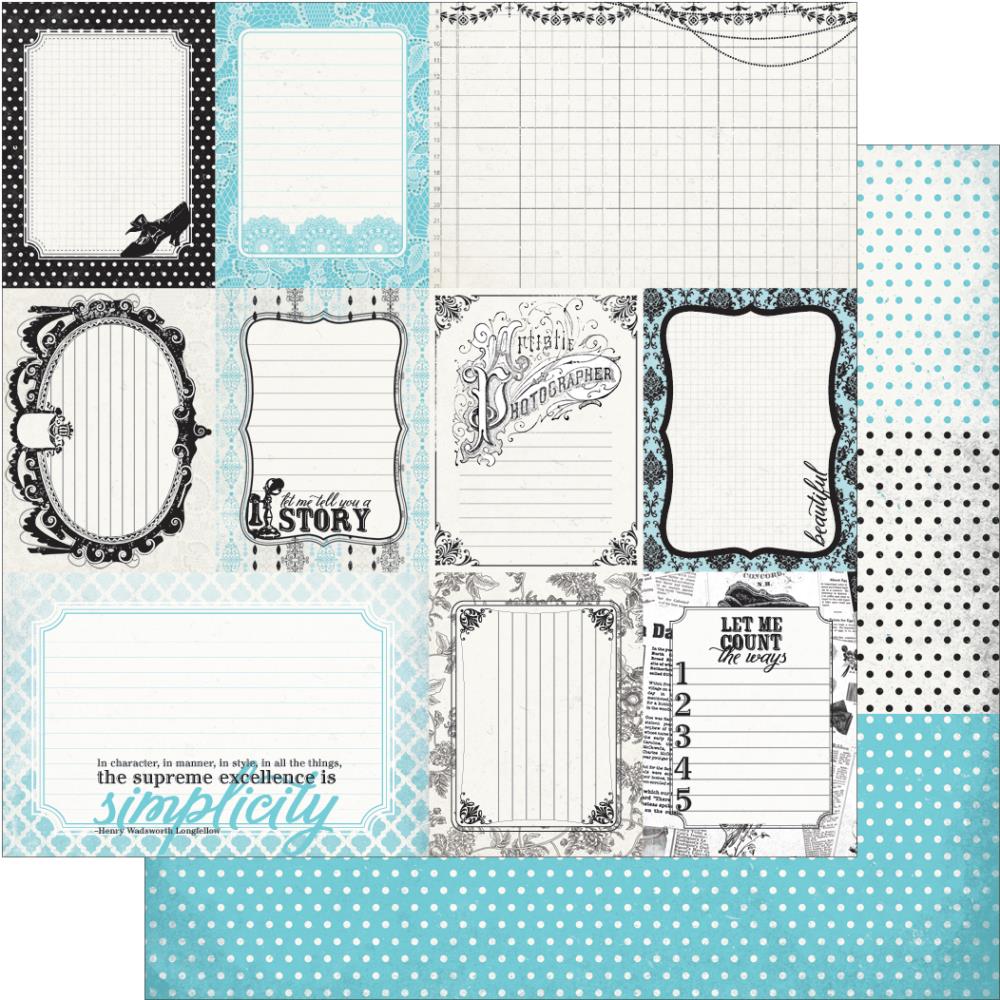 Двусторонняя бумага для скрапбукинга Authentique "Classique Elegant", Cards (AU79)