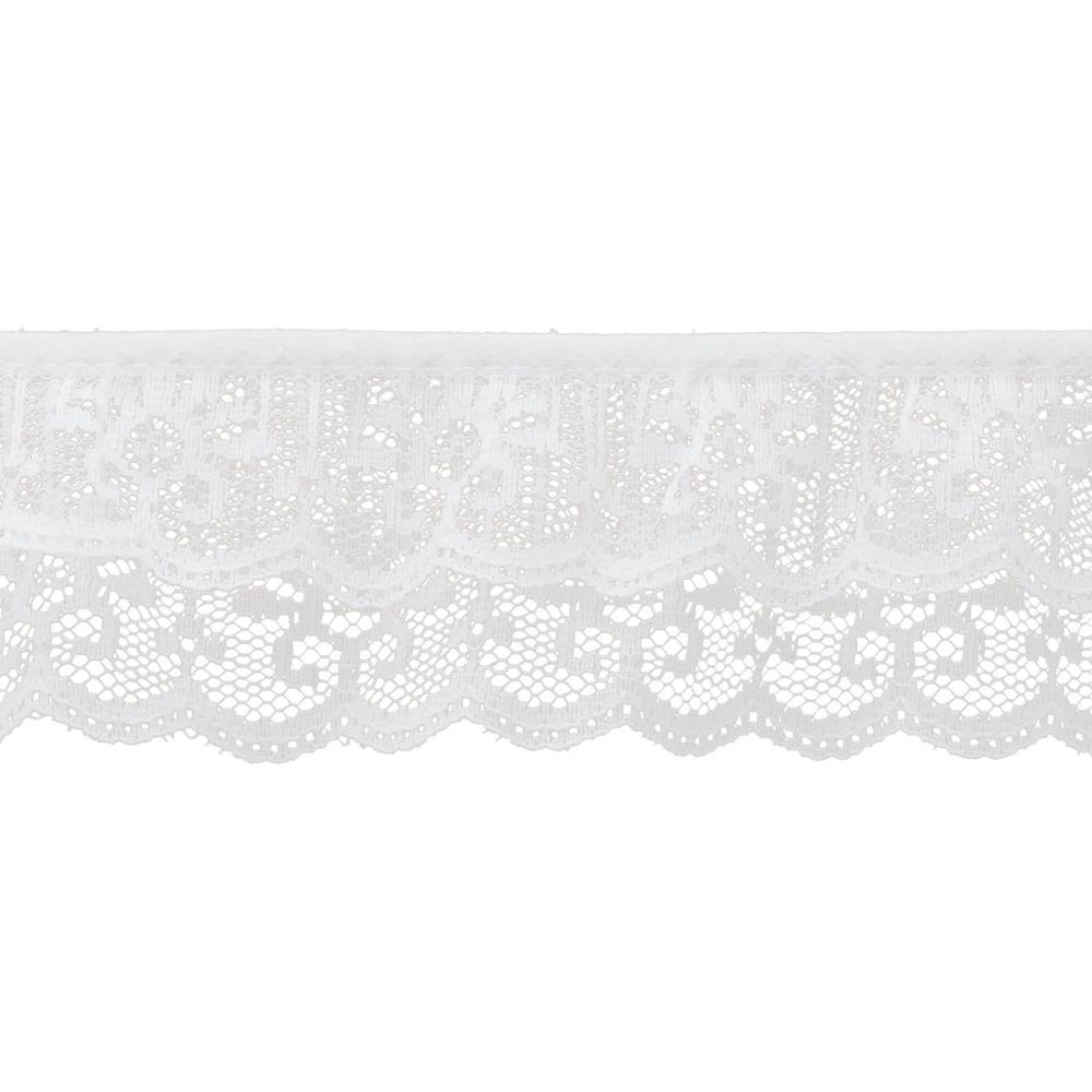 Кружево Wrights "Two Tier Lace 5 см". Цвет белый