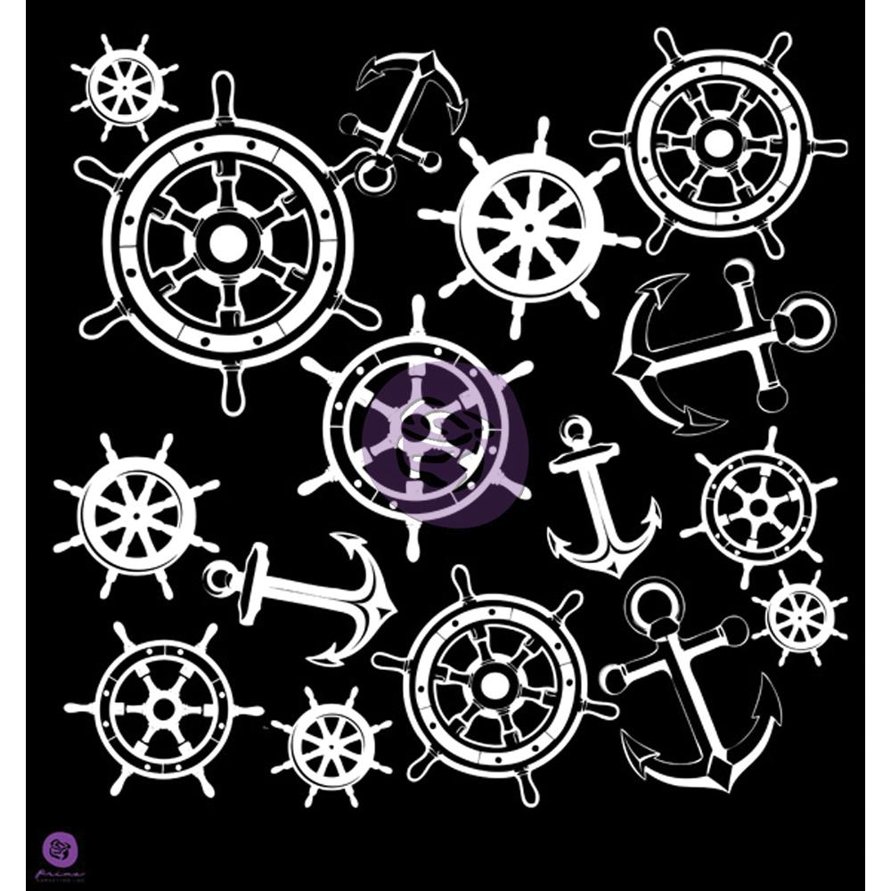 Трафарет Prima 30 х 30 см "Штурвалы и якоря"