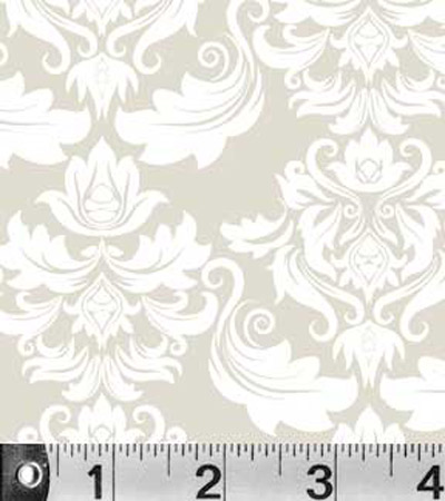 Ткань лоскутная 50 х 55 см "Classical elements", дамаск на сером