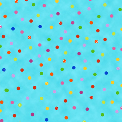 Ткань лоскутная 50 х 55 см "4506", разноцветные точки на голубом