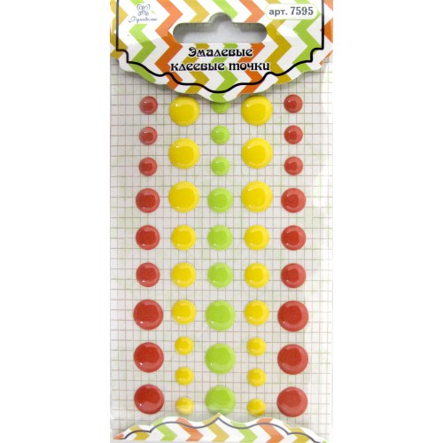 Эмалевые точки (дотс) Рукоделие, цвет жёлтый, красный, салатовый