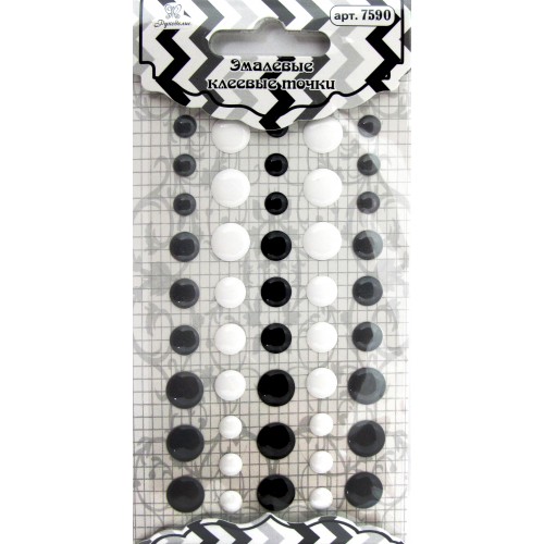 Эмалевые точки Рукоделие, цвет чёрный, белый, серый