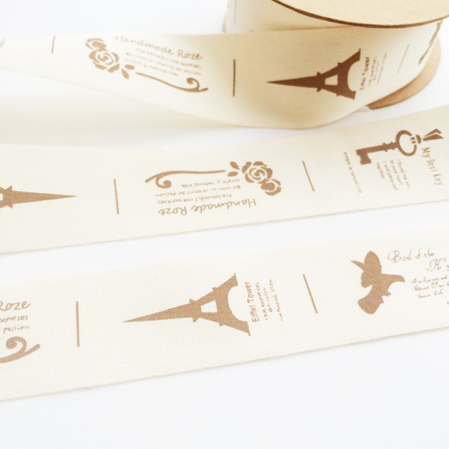 Лента хлопковая 3 см "Вокруг Парижа"