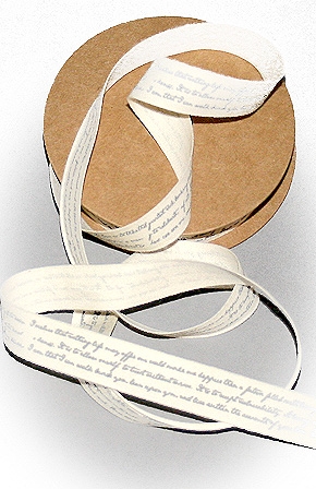 Лента хлопковая 1,5 см "Росчерком пера"