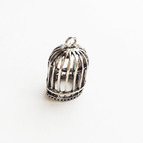 Подвеска металлическая "Клетка объёмная", цвет серебряный (289)