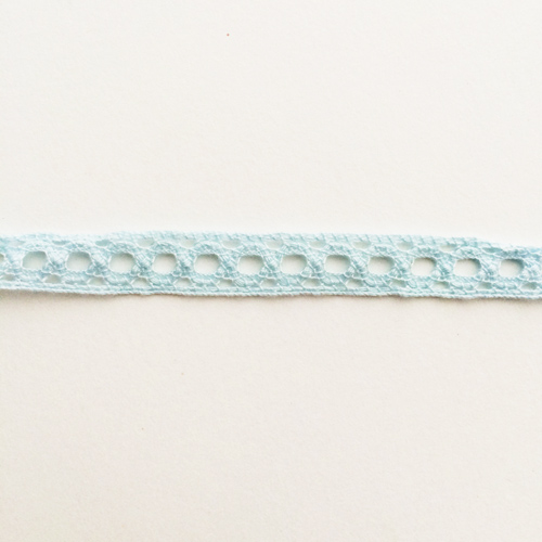 Кружево вязаное 10 мм "Сцепка", цвет голубой (№31)