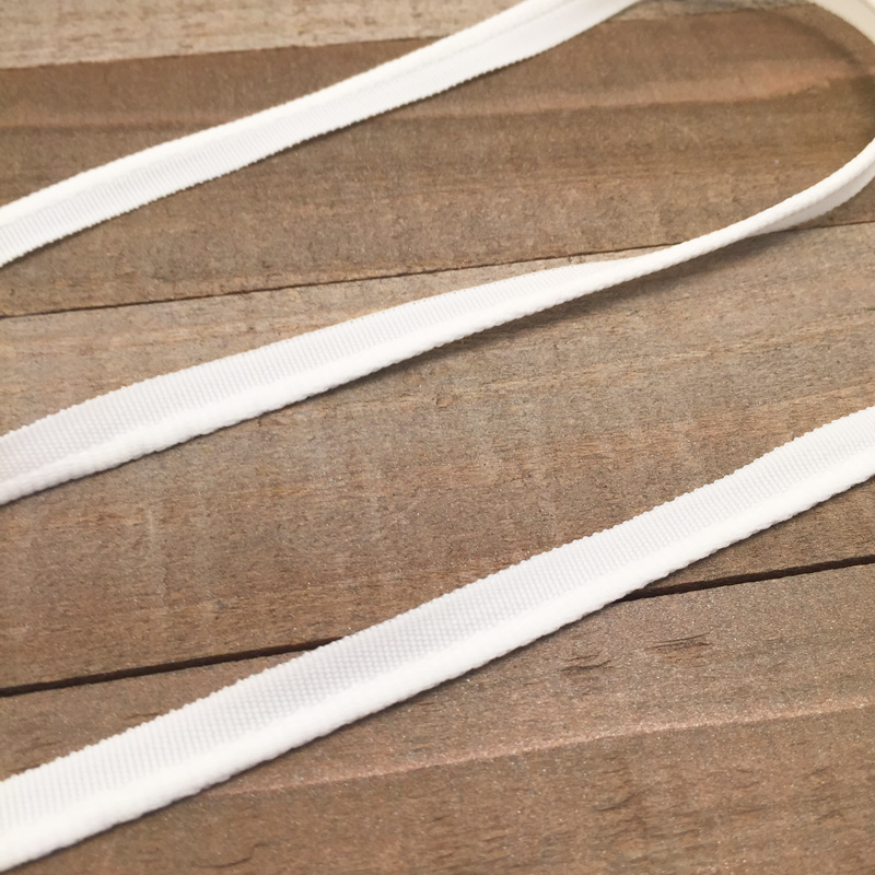 Лента для каптала, белая окантовка, ширина 1 см.