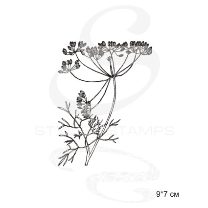 Штамп Stylish Stamps"Укропный зонтик большой"