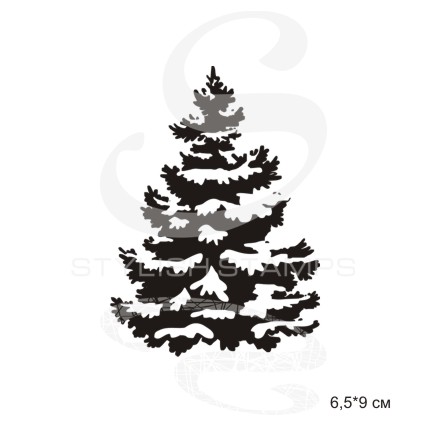 Штамп Stylish Stamps "Зимняя ёлка большая"