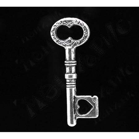 Подвеска металлическая "Ключ". Цвет серебряный. (185)