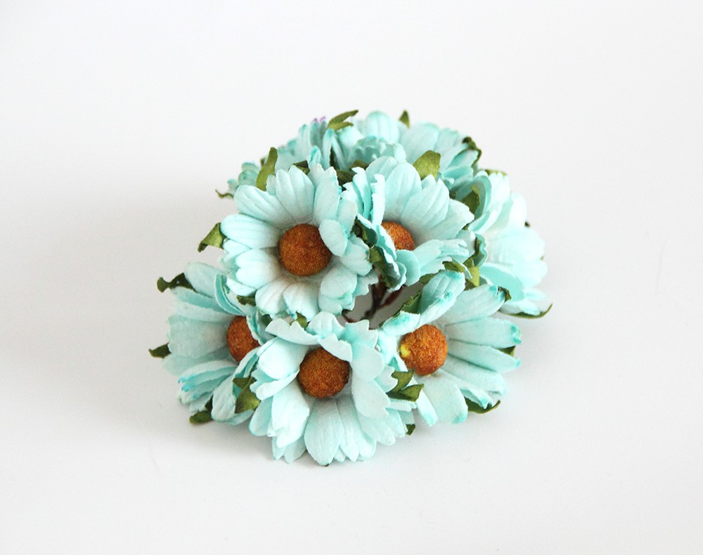 Букет ромашек 4 см, цвет мятный