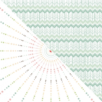 Бумага MoonRabbit "Весенняя графика", Солнышко, заборчик (MR1)