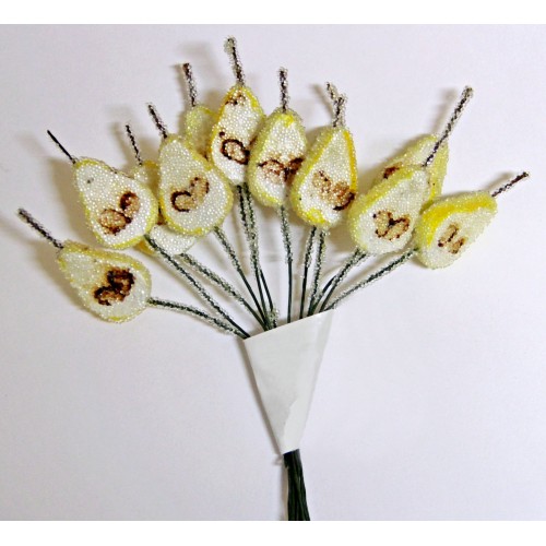 Декоративный букетик "Грушевые дольки в сахаре". Рукоделие.