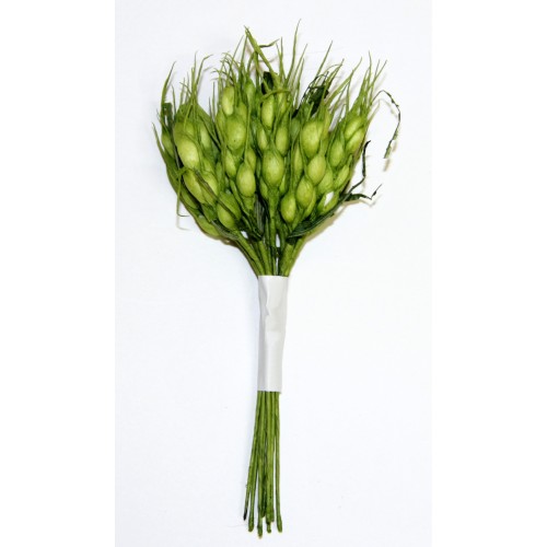 Декоративный букетик "Колоски", ЗЕЛЁНЫЙ. Рукоделие.