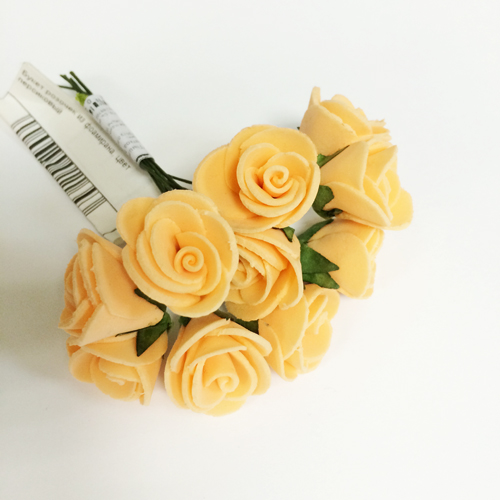 Букет розочек из фоамирана, цвет персиковый