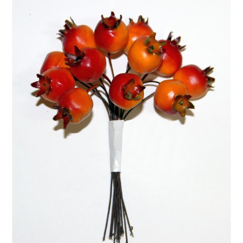 Декоративный букетик "Шиповник". Рукоделие.