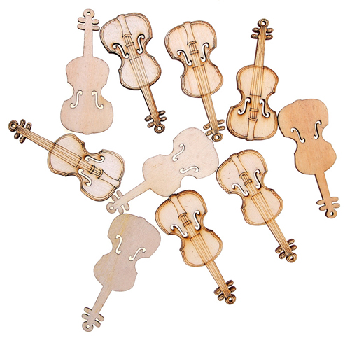 Набор деревянных украшений АртУзор "Скрипки"