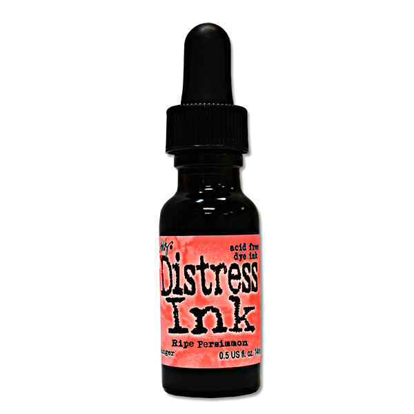 Жидкие чернила Distress Ink Reinker в баночке. Цвет Ripe persimmon