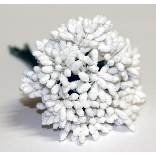 Декоративный букетик с МЕЛКИМИ крупинками. Цвет белый. Рукоделие.