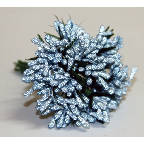 Декоративный букетик с тычинками в обсыпке "Микробисер" ГОЛУБОЙ Рукоделие.