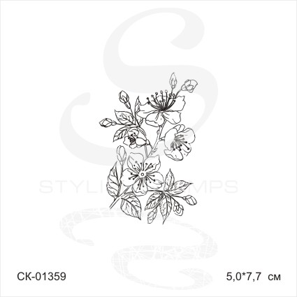 Штамп Stylish Stamps "Вишневый цвет № 2"