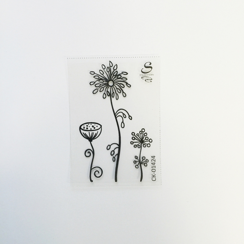 Штамп Stylish Stamps "Дудлинг 3 цветочка мал"