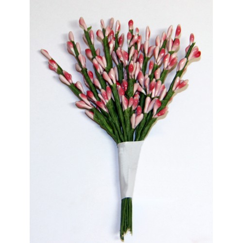 Декоративный букетик ИЗ ПОБЕГОВ С ПОЧКАМИ. Цве розовый. Рукоделие.