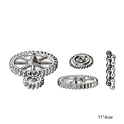 Штамп Stylish Stamps "Шестеренки и цепь"