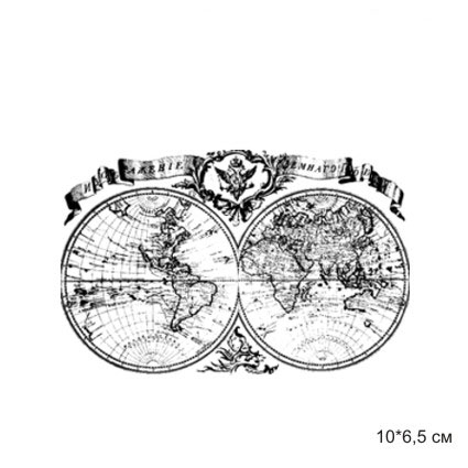 Штамп Stylish Stamps "Карта мира винтажная"