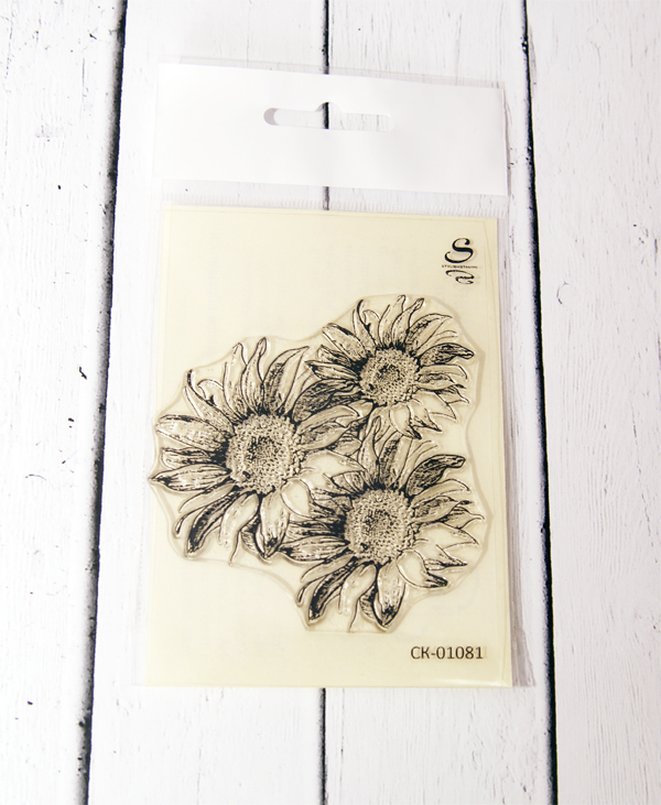 Штамп Stylish Stamps "Три подсолнуха"