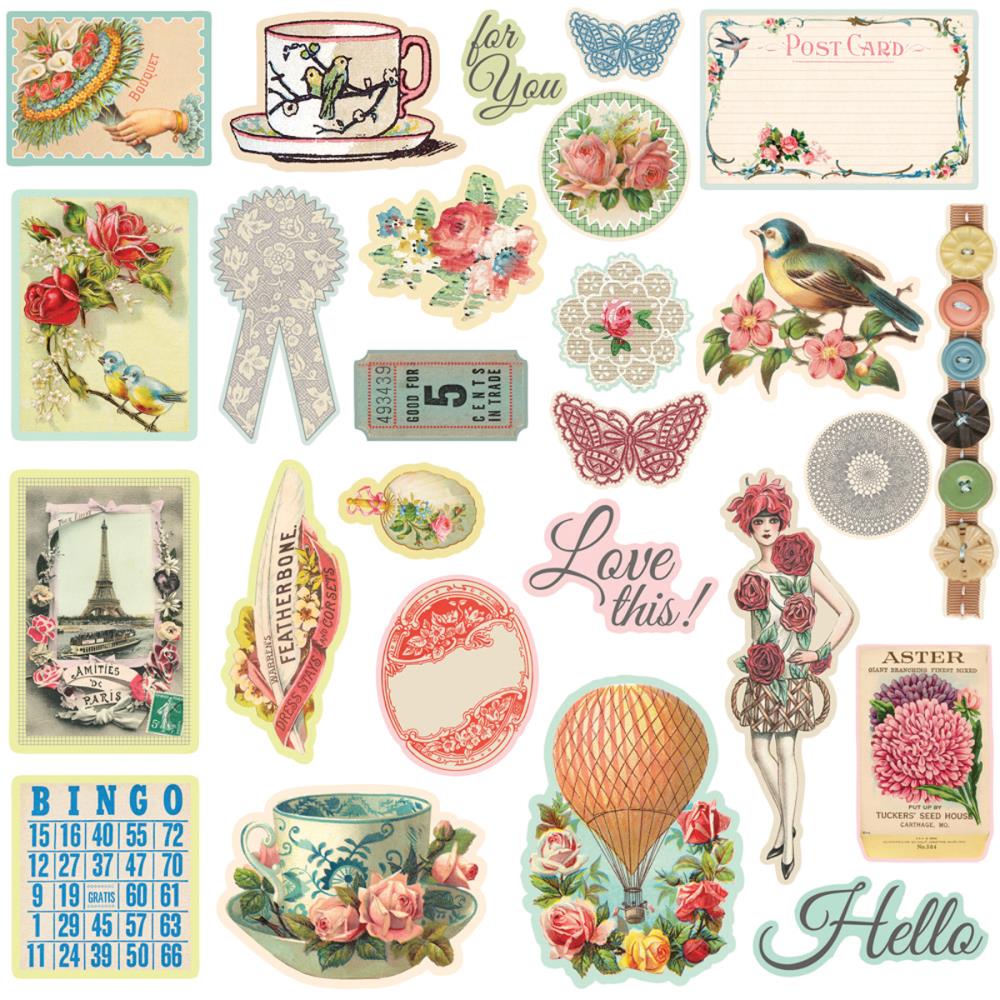 Наклеки из чипборда Prima "Divine" 30 х 30 см