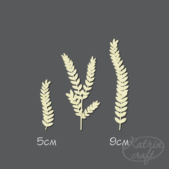 Чипборд "Ветки с круглыми листочками, узкие"