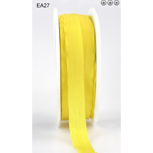 "Мятая" лента May Arts, цвет жёлтый