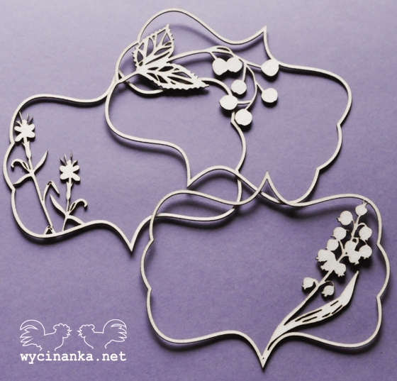 Вырубные элементы из чипборда "NATURE" сет из рамочек (431)