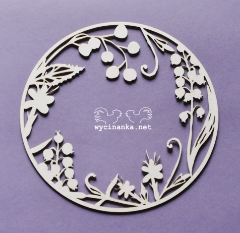 Вырубные элементы из чипборда "NATURE" круглая рамка (433)