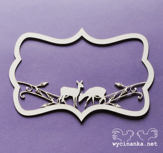 Вырубные элементы из чипборда "NATURE" рамка дизайн 1 (434)