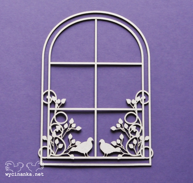 Вырубные элементы из чипборда "FINEZJA " окно (438)