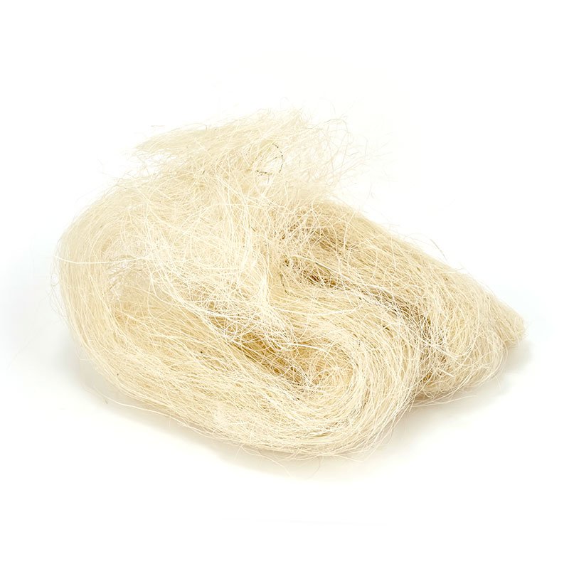 Сизаль натуральный 25 грамм, цвет кремовый