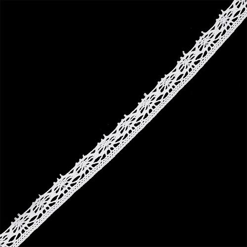 Кружево вязаное 12 мм рисунок 15.01.005, цвет белый