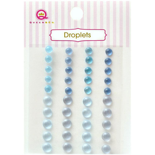Набор прозрачных капелек Queen & Co. Цвет голубой.