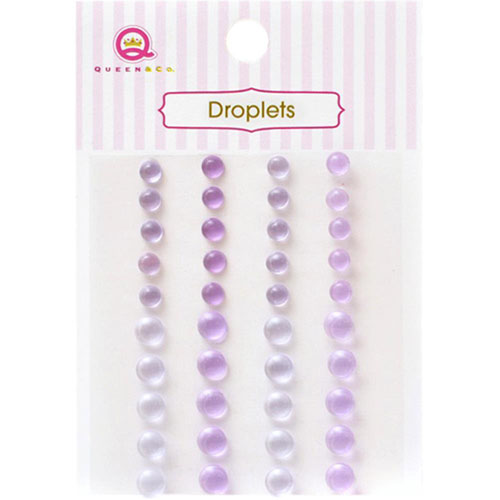 Набор прозрачных капелек Queen & Co. Цвет фиолетовый