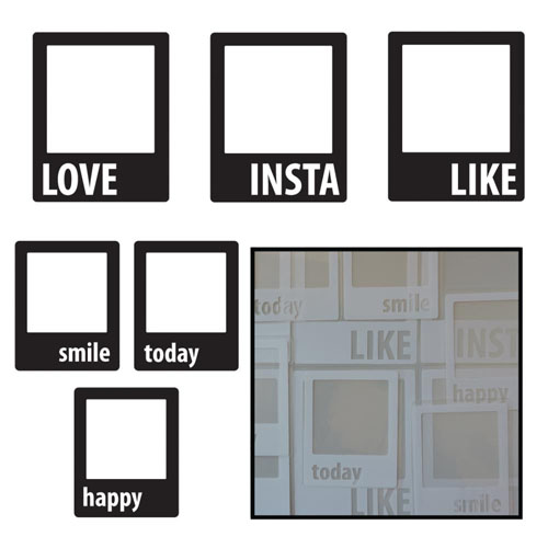 Вырубные элементы из плотной кальки Maya Road "Рамочки",белый