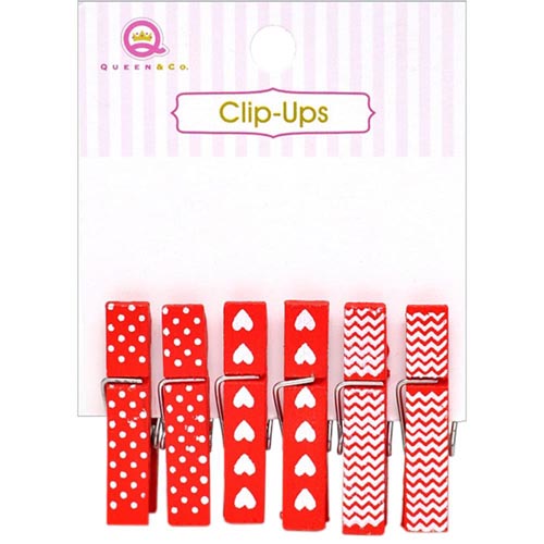 Декоративные прищепки Queen & Co, красный