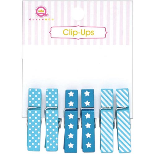 Декоративные прищепки Queen & Co, голубой